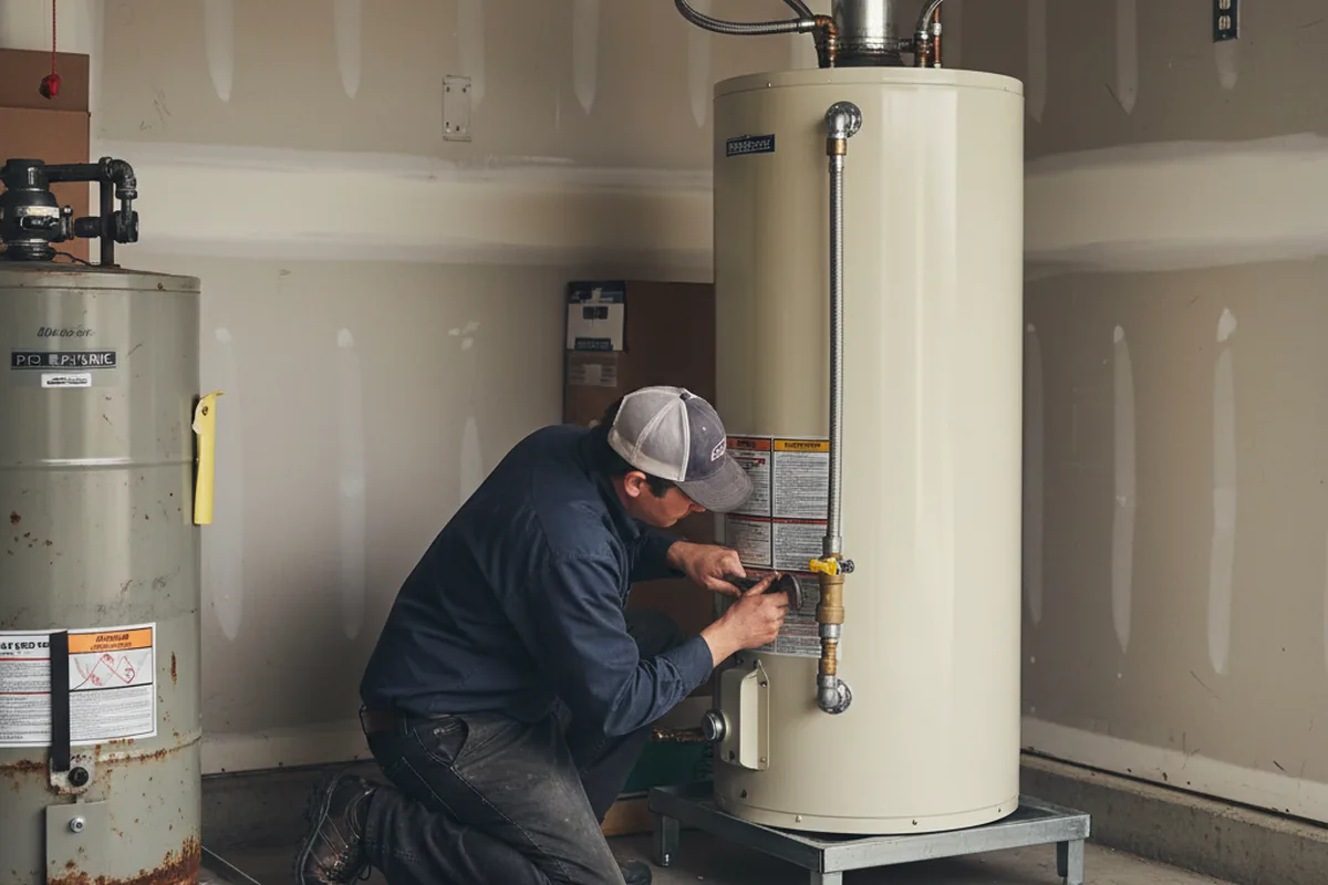 Water heater and shutoff valve replacement in Heber