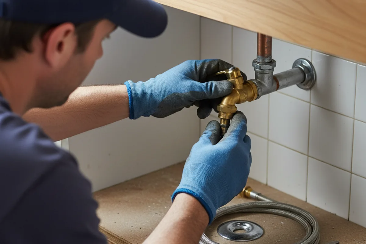 Shutoff valve and fitting work during Emergency Plumbing in Heber